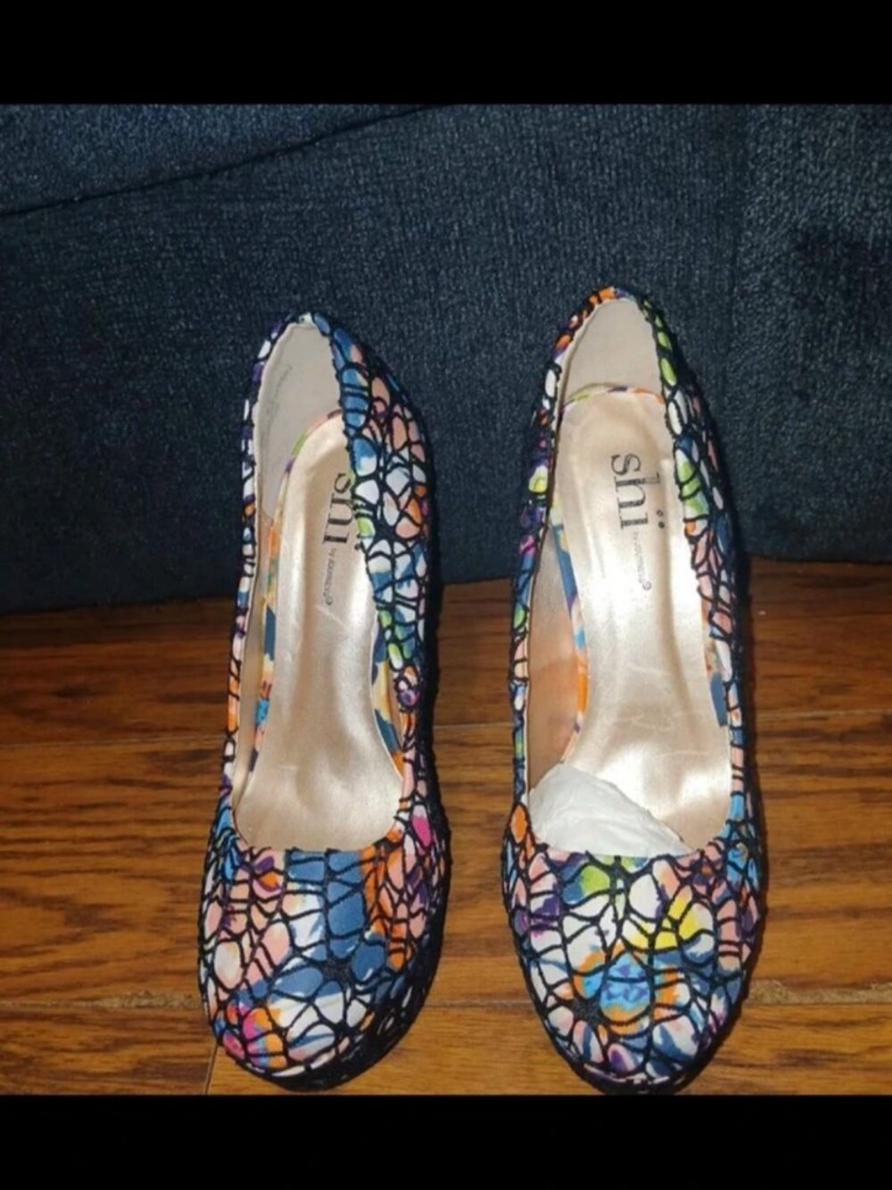 Shi by Journeys Colorful Mosaic Platform Pumps